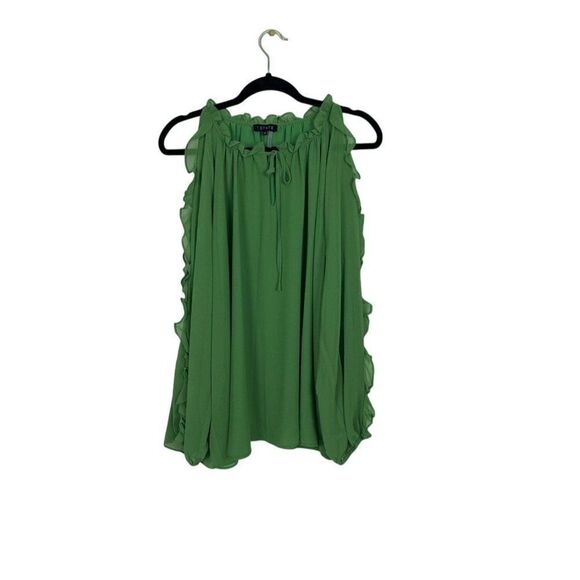 1.State blouses size 2 XL color fresh grass polyester sleeves have slits and ruf - Picture 2 of 7